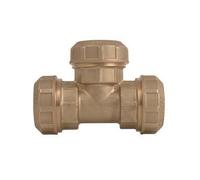 RACCORDO A TEE DOPPIO OTTONE ITAP Diam 40 Raccordi Polietilene Ottone Itap