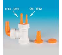 RACCORDO A TEE PER SIFONE 1″1/2 CUCINA LIRA PER ATTACCO SUPPLEMENTARE SCARICO CONDENSA - LAVATRICE - LAVASTOVIGLIE
