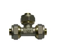 Raccordo a tee per tubo multistrato a stringere 26mm