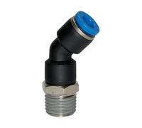 Raccordo a vite 45° "serie blu", girevole, R 1/2 A, per tubo esterno Ø 12 mm, pressione di lavoro max. 15 bar, plastica/MS