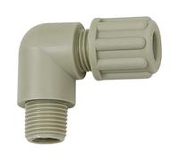 Raccordo a vite ad angolo G 1/8 a., per tubo 4/6 mm, pressione di lavoro max. 10 bar (20 °C) / max. 2,5 bar (90 °C), PP