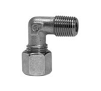 Raccordo a vite ad angolo, R 1/2 a., tubo esterno Ø 12 mm, PN max. 315 bar, SW1 22, SW2 19, acciaio zincato.
