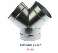 Raccordo a Y diam.100 mm.Distributore per Aria Calda, Fredda e Ventilazione