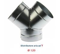 Raccordo a Y diam.120 mm - Distributore per Aria Calda, Fredda e Ventilazione