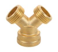 Raccordo a Y per Tubo da Giardino in Ottone, Oro, Quick Connect | Installazione senza Attrezzi, per Irrigazione e Annaffiatura Esterna, Struttura Robusta e Anti Goccia