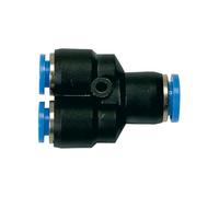 Raccordo a Y » serie blu « riduttore, per tubo esterno Ø 1 X 12/2 X 10 mm, pressione max. 10 bar, plastica/ottone vert.