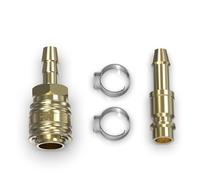Raccordo Ad Aria Compressa In Ottone 8Mm Connettore Rapido Set + Nipplo