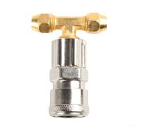 Raccordo ad aria diritta a tre vie da 1/4 di pollice 6 mm Push-to-Connect giunto pneumatico connettore compressore in metallo per camion e rimorchi ad alta pressione 0,8 MPa (B)