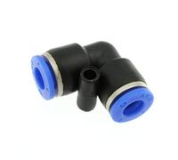 Raccordo ad innesto rapido tubo/tubo a L diametro 6mm - Conf.10 pezzi