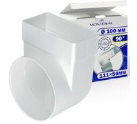 Raccordo Angolare a 90° per Condotti Rotondi e Rettangolari Ø100 mm - Garanzia di 10 Anni - MONTERAL