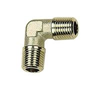 Raccordo angolare, esterno/esterno, R 1/2, SW 21, pressione max. 60 bar, temperatura di funzionamento max. 150°C, ottone nichelato