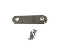 Raccordo angolare in acciaio inox piatto piatto dritto connettore confezione da 20 pezzi con viti necessarie, dimensioni 57 x 16 mm