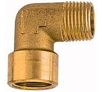 Raccordo angolare, interno/esterno, G/R 1/4, SW 13, pressione max. 60 bar, temperatura di funzionamento max. 150°C, ottone lucido