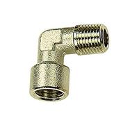 Raccordo angolare, interno/esterno, G/R 1/8, SW 10, pressione max. 60 bar, temperatura di funzionamento max. 150°C, ottone nichelato