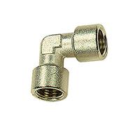 Raccordo angolare, interno/interno, G 1/8, SW 10, pressione max. 60 bar, temperatura di funzionamento max. 150°C, ottone nichelato
