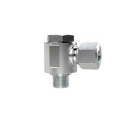 Raccordo Angolare Orientabile Idraulici Aria Compressa, M16 x 1,5 a., Tubo Esterno Ø 12 mm, SW1 22, SW2 24, Pressione Max. 315 bar, Acciaio Zincato