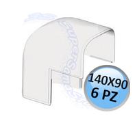 Raccordo angolo esterno per canalina 140x90mm - confezione 6 PZ