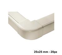 Raccordo angolo esterno per canalina 25x25 mm - 20 PZ