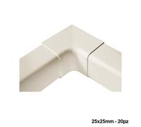 Raccordo angolo interno per canalina 25x25 mm - 20 PZ