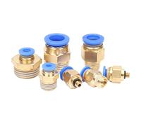 Raccordo aria pneumatica PC 4mm 6mm 8mm 10mm 12mm Filettatura maschio 1/8 "1/4" 3/8 "1/2" Raccordo for tubo dritto Raccordo rapido in rame(PC10-01)