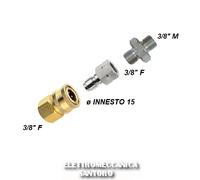 RACCORDO ATTACCO RAPIDO A SFERA PER IDROPULITRICE DA 3/8" ø INNESTO 15 BAR 250