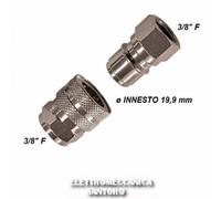 RACCORDO ATTACCO RAPIDO A SFERA PER IDROPULITRICE DA 3/8" ø INNESTO 19,9 BAR 280
