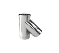 Raccordo Braga 45° per Doppia Parete in Acciaio Inox Ø 80/130 mm per Canne Fumarie