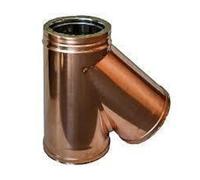 Raccordo braga a Y 135° ESTRUSO doppia parete inox rame 316 coibentata