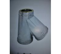 Raccordo braga a Y 135° per Canna fumaria doppia parete inox 316/304 coibentata