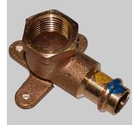 RACCORDO BRONZO GOMITO CON FLANGIA A PRESSARE - 12 x 1/2