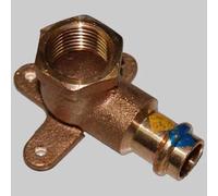 RACCORDO BRONZO GOMITO CON FLANGIA A PRESSARE - 18 x 1/2