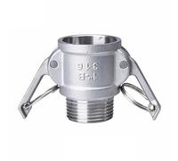 Raccordo Camlock, 1PC BSPT 1/2" 3/4" 1" 1-1/4" 1-1/2" 2" SS304 Acciaio Inossidabile Homebrew Adattatore For Raccordo Camlock Barb Camlock Sgancio Rapido Argento (Color : B Type, Size : 1-1/2")