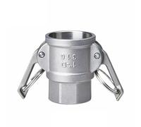 Raccordo Camlock, 1PC BSPT 1/2" 3/4" 1" 1-1/4" 1-1/2" 2" SS304 Acciaio Inossidabile Homebrew Adattatore For Raccordo Camlock Barb Camlock Sgancio Rapido Argento (Color : D Type, Size : 2")