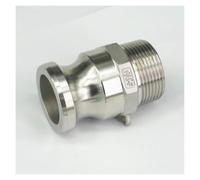 Raccordo Camlock tipo F in acciaio inossidabile 304 con filettatura maschio BSP da 1-1/4" e giunto a camma e scanalatura