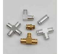 Raccordo connettore per apparecchiature da caffè in alluminio o rame con T I L e compatibilità a croce per sistemi di costruzione (dieci in alluminio)