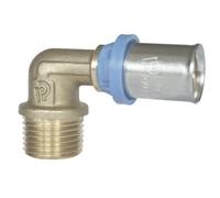 Raccordo Curva Maschio Gomito 90° per Tubo Multistrato a Pressare