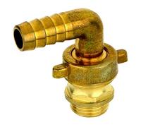 Raccordo Curvo 3 Pezzi Maschio Portagomma in Ottone Giallo 833 4
