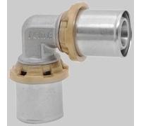 RACCORDO CURVO DOPPIO A PRESSARE - 32 x 32