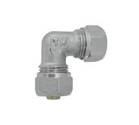 Raccordo curvo doppio per tubo multistrato a stringere Tiemme 20mm