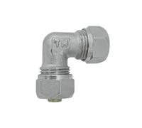 Raccordo curvo doppio per tubo multistrato a stringere Tiemme 32mm