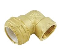 Raccordo curvo femmina 63x2 a compressione per tubo PE ottone ISO 228 TIEMME 343