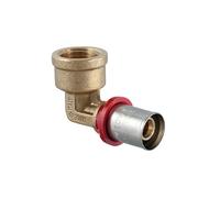 RACCORDO CURVO FEMMINA A PRESSARE PER MULTISTRATO 1 x 32 "