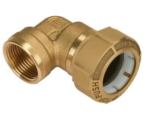 Raccordo curvo femmina in ottone per PE mod. Tof-push EFFEBI