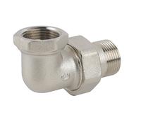 Raccordo Curvo in 3 Pezzi MF Sede Piana in Ottone Nichelato C Caval 2