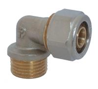 Raccordo Curvo M.3/4x16 per Multistrato a Stringere