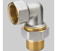 RACCORDO CURVO NICHELATO IN TRE PEZZI F/M 1"1/4