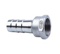 Raccordo di accoppiamento riduttore di coda da 20 mm in acciaio inossidabile 304 BSP da 1" con filettatura femmina X for tubo flessibile