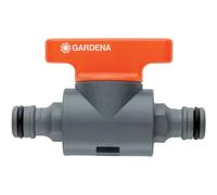 Gardena Raccordo con valvola regolazione: raccordo tubo flessibile la regolazione o l'interruzione del flusso d'acqua nel tubo flessibile, determinazione della gamma irrigatori, confezionato (2976-20)
