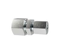 Raccordo di riduzione dritto, tubo esterno Ø manicotti 12/10 mm, PN max. 630 bar, SW1 22, SW2 24, SW3 22, acciaio zincato.