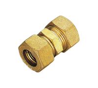 RACCORDO DIRITTO DOPPIO A COMPRESSIONE CON O-RING PER TUBO RAME TIEMME Ø28 x Ø28